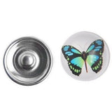 12 Pcs Europe Snap Button Fit Diy Snap Bracelet Butterfly Mixed 18 Mm Beauty