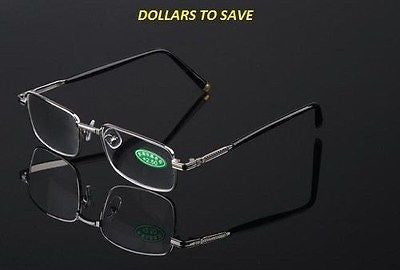 High-Quality New Fashion Old Man Reading Glasses With Case Metal Frame +1.0-+3.0