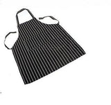 Chefs Adjustable Black Stripe Bib Apron With Two Pockets