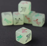 2-Glow-In-The-Dark Erotic Dice Night Lights Love Dice Of Sex Fun To