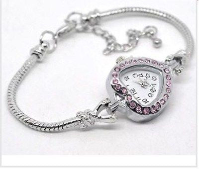 One Piece Pink Rhinestone Watch Bracelet 20 Cm