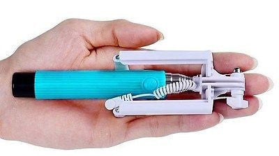 light Blue Handheld Extendable Selfie Sticks&MonPod For SmartPhones