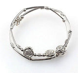 1pc Miao Silver Fashion  Retro Three Roses Hand Chain Bracelet Jewelry