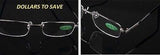 High-Quality New Fashion Old Man Reading Glasses With Case Metal Frame +1.0-+3.0
