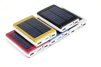 High Capacity 2000 Mah Solar Power Bank Charges With Two Duel Usb Output Led