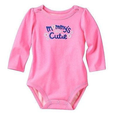 Mommy's Little Cutie Long Sleeve Bodysuit18 Months, All Seasons, Cotton Blend, E