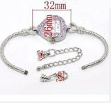 One Piece Pink Rhinestone Watch Bracelet 20 Cm