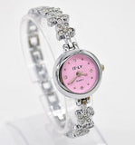 Women's Dress Watch Luxury Gold Bracelet Daisies Flowers Rhinestone Quartz Watch