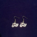 New Charm Sport I Love Golf Pendant Earrings Acrylic, Beauty zinc alloy