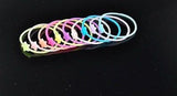 10 Pcs Luminous Neon Silicone Gummy Loom Rubber Headbands, Wristband Bracelet