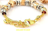 Authentic Gold Charm  Bracelet Silver 925 Original Luxury Jewelry