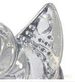 clear/black Silicone Vibrator G Spot Clitoral Stimulating Dildo Massager Sex Toy