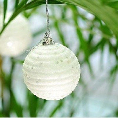 6 Packet White Christmas Tree Ball Ornament Decoration Lantern dont no styrofoam