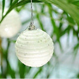 6 Packet White Christmas Tree Ball Ornament Decoration Lantern dont no styrofoam