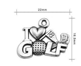 New Charm Sport I Love Golf Pendant Earrings Acrylic, Beauty zinc alloy