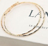 Rose Gold Plated Big Hoops Earrings For Women Butterfly No Stone