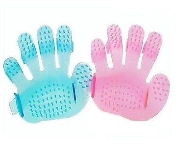 2 -pc Rubber  Dog's Soft Pet Cleaning Brush Bath Comb OEM