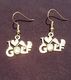 New Charm Sport I Love Golf Pendant Earrings Acrylic, Beauty zinc alloy