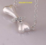 Silver 925 Dog Bone Rolo Chain 18" Pendant Necklace Unisex Jewelry Collar