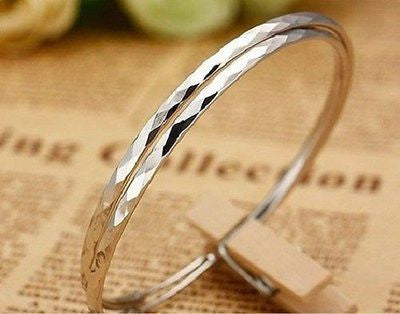 Real Solid 925 Sterling Silver Fashion Elegant Big Round Hoop Earrings