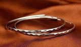 Real Solid 925 Sterling Silver Fashion Elegant Big Round Hoop Earrings