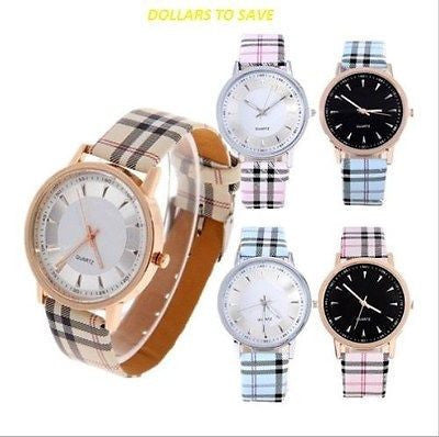 Woman's Fashion Watches Leather Strap Casual Quartz Watch Luxury Band