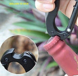 Survival Camping Hiking 5 - 1 Aluminum Climbing Carabiner Hook Gear Multi Tool