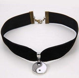 Goth Black Velvet Ribbon Choker Necklace 2-4cm, Beauty, No Stone, ribbion