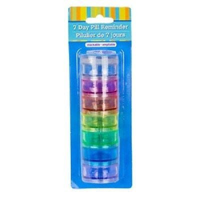 Stacking Color-coordinated 7-day Pill Reminder