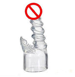 clear/black Silicone Vibrator G Spot Clitoral Stimulating Dildo Massager Sex Toy