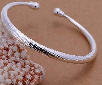 925 Silver Bangle Bracelet Fashion Jewelry
