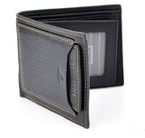 Men's Leather Wallet Pockets Money Clip Purse Id Credit Card Clutch Bifold Black