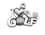 New Charm Sport I Love Golf Pendant Earrings Acrylic, Beauty zinc alloy
