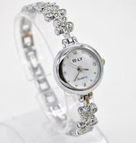 Women's Dress Watch Luxury Gold Bracelet Daisies Flowers Rhinestone Quartz Watch