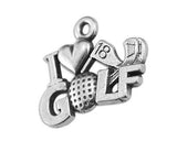 New Charm Sport I Love Golf Pendant Earrings Acrylic, Beauty zinc alloy