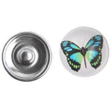 12 Pcs Europe Snap Button Fit Diy Snap Bracelet Butterfly Mixed 18 Mm Beauty