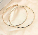 18 Karat hoop Rose Plated Huge Oval Hope Earrings Basketball Wivesearings