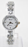 Women's Dress Watch Luxury Gold Bracelet Daisies Flowers Rhinestone Quartz Watch