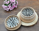 1pc Wooden Grinder Spice Herb Tobacco Hand Grinder Crusher 63mm 3 Parts