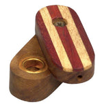 1- 2.25" Tri-Tone Wood Pipe w/ Swivel Cover & Screen