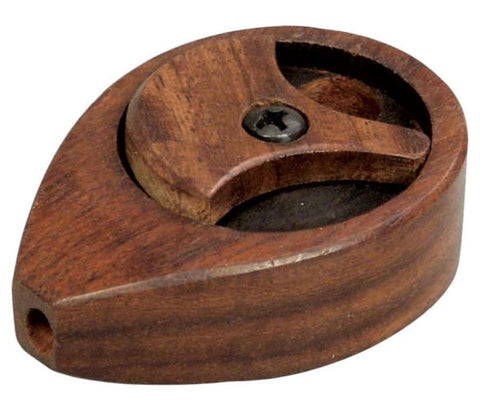1- 2.5" Teardrop Shaped Wood Pipe w/ Swivel Cover & Screen