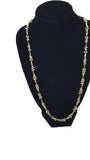 22" Chain With Polish Brass & Faux Pearl