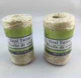 2 Rolls- Floral Garden Sisal Twine, 180-ft. Rolls