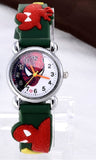 Spiderman Watches Children Cartoon Watch Kids Cool 3-D Rubber Strap Quartz Watch
