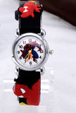 Spiderman Watches Children Cartoon Watch Kids Cool 3-D Rubber Strap Quartz Watch