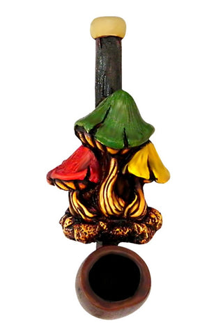 1- Tri-Shroom Hand Pipe - Small / 4.5"