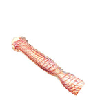 3.5"-4" Fumed reticello chillum with marble
