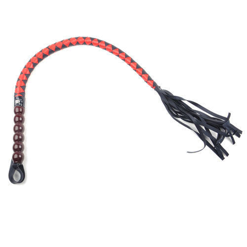 34" Black And Red Whip
