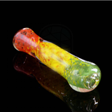 3" Rasta Frit Inside Out Flat Mouth Chillum