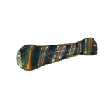 3" Silver Fumed Inside Out Striped Dichro Flat Mouth Chillum